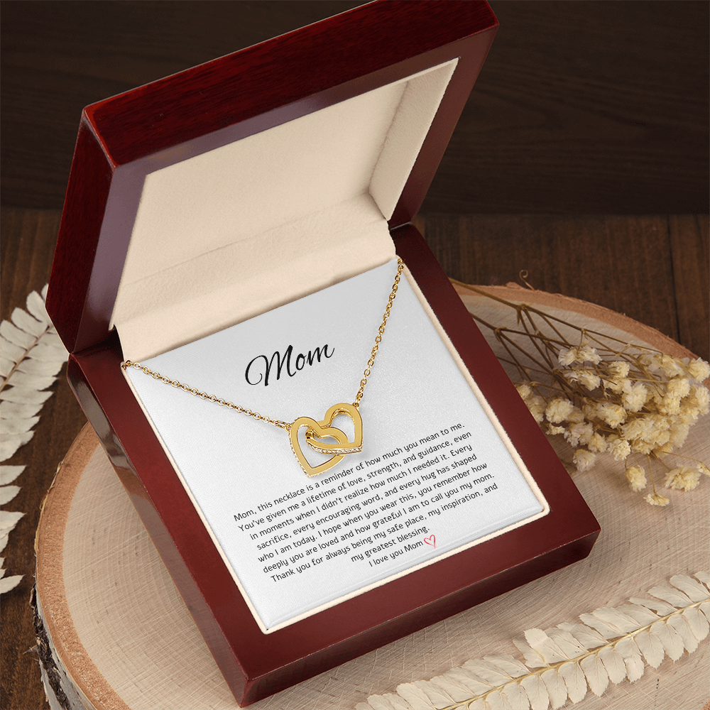 To My Mom – Forever Connected Hearts Necklace