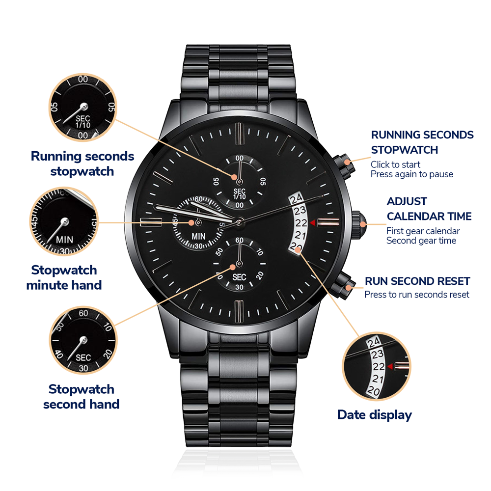 To My Husband - Forever & Always Engraved Watch