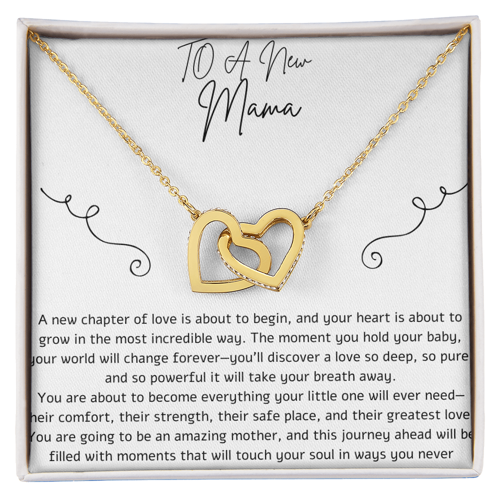 To A New Mama- Connected Hearts Necklace