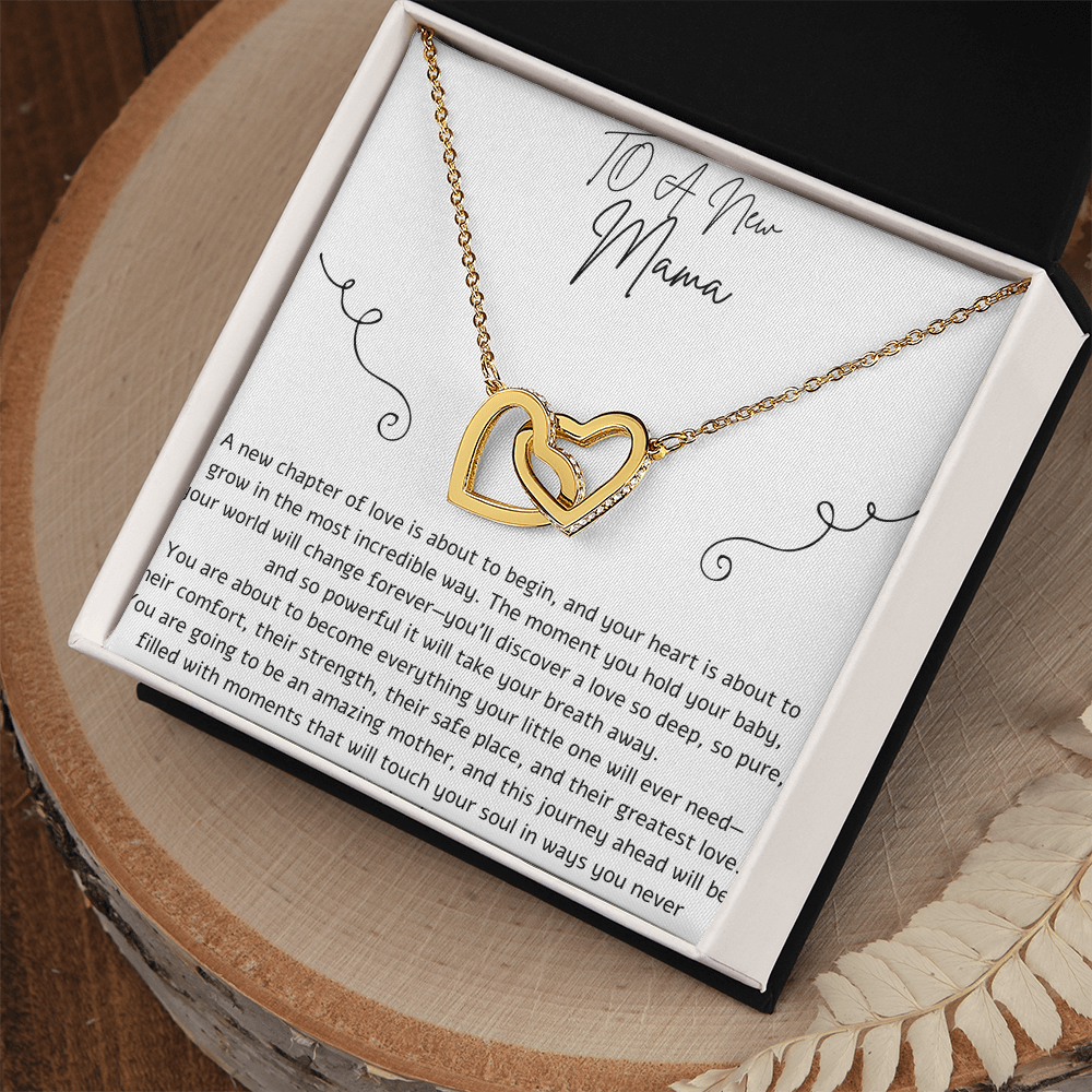 To A New Mama- Connected Hearts Necklace