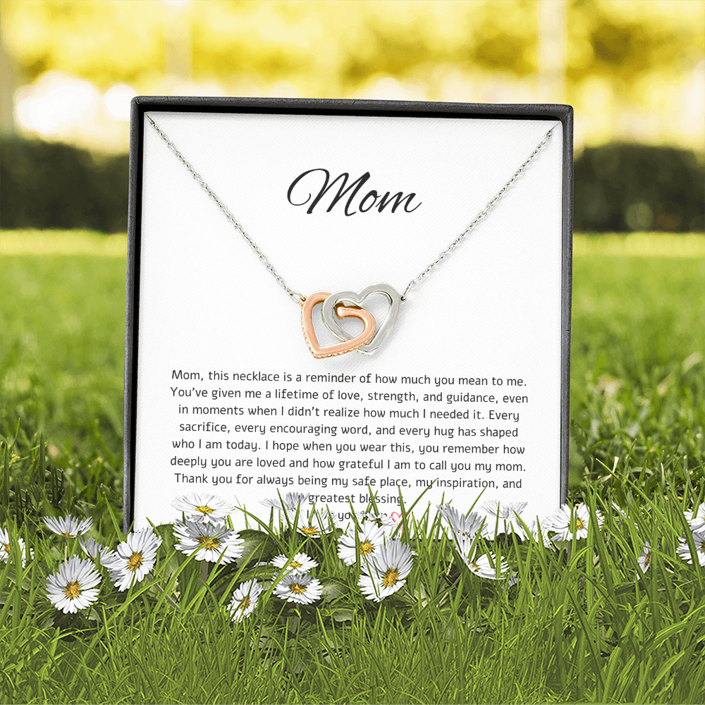 To My Mom – Forever Connected Hearts Necklace
