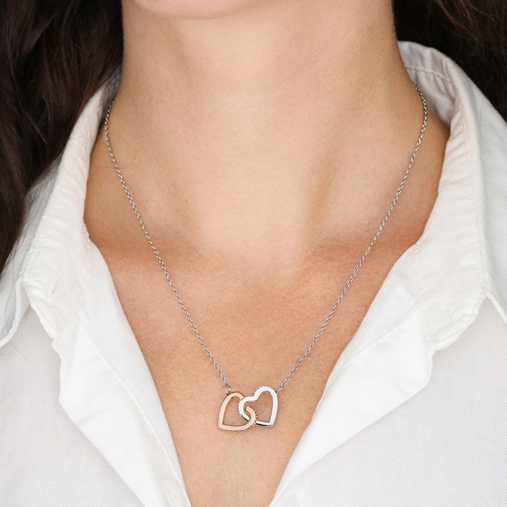 To My Beautiful Wife- Hearts Connected Necklace