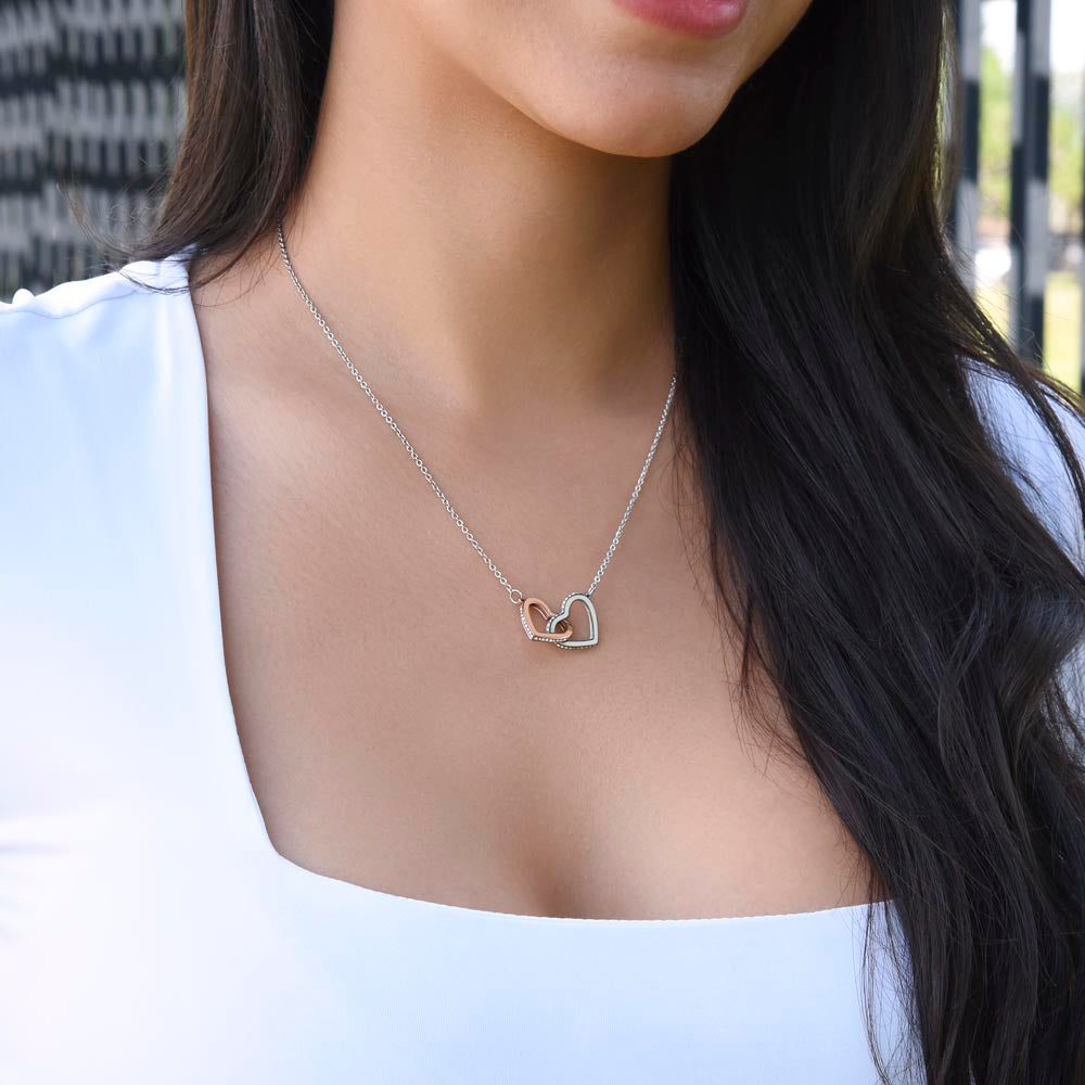 To My Beautiful Wife- Hearts Connected Necklace