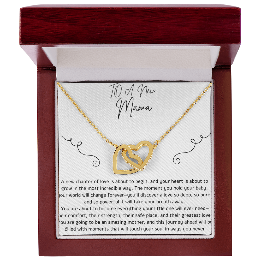 To A New Mama- Connected Hearts Necklace