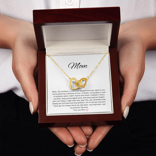 To My Mom – Forever Connected Hearts Necklace