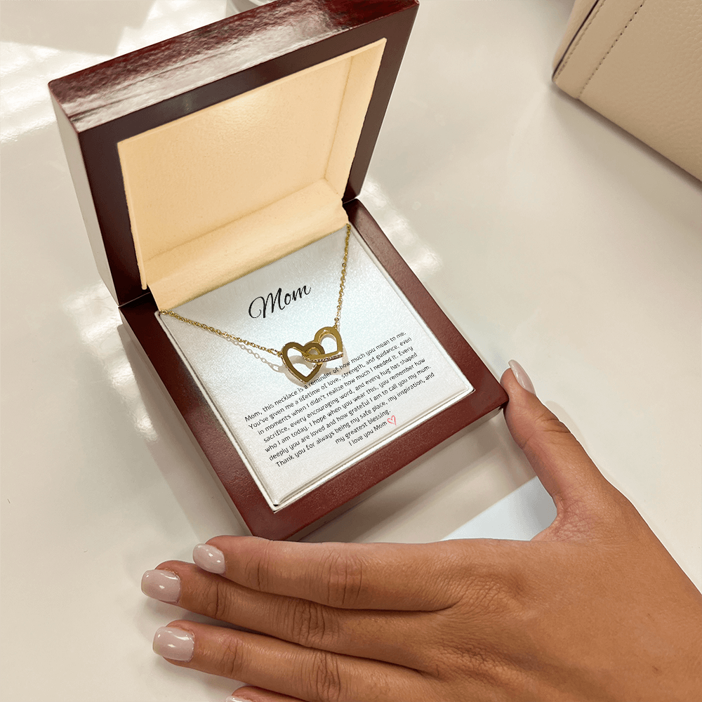 To My Mom – Forever Connected Hearts Necklace