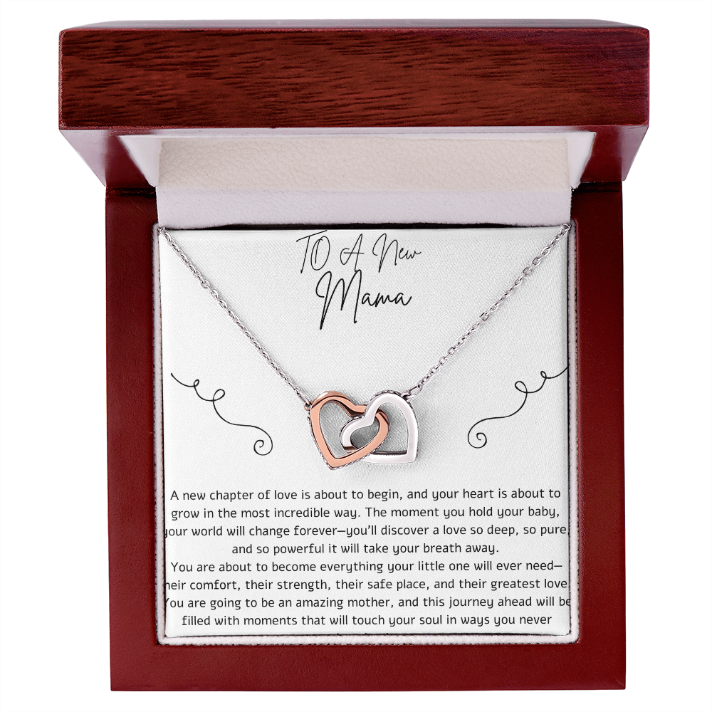 To A New Mama- Connected Hearts Necklace