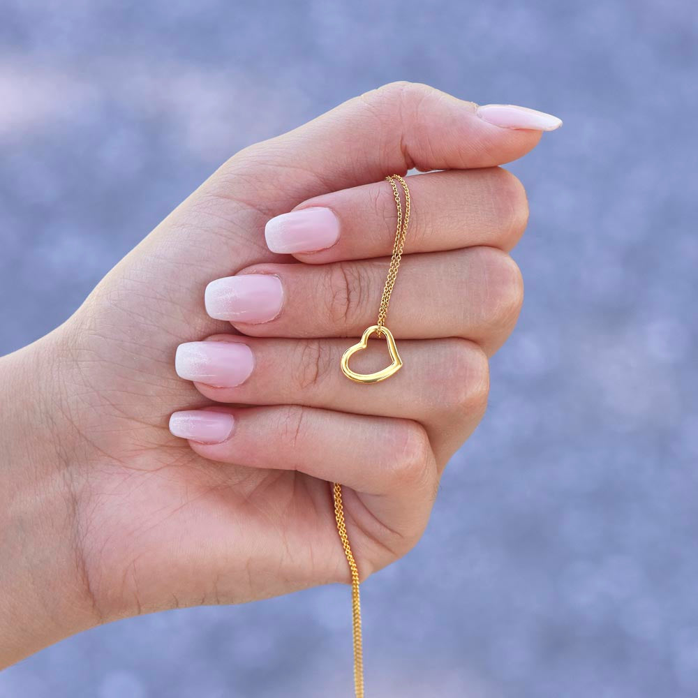 Product only → heart pendant necklace jewelry for daughter