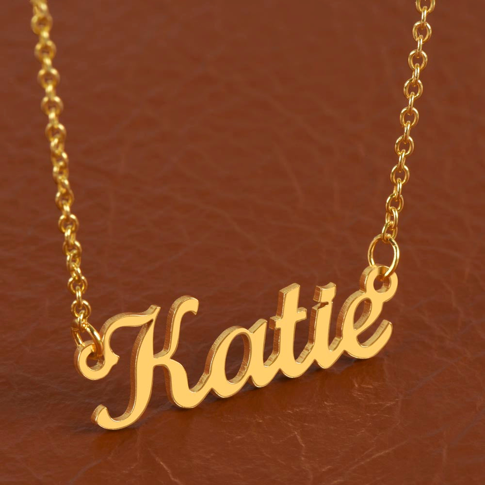 To My Beautiful Wife: Personalized Name Necklace