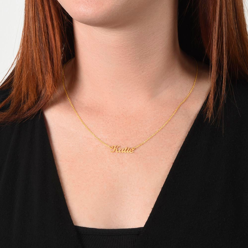 To My Beautiful Wife: Personalized Name Necklace
