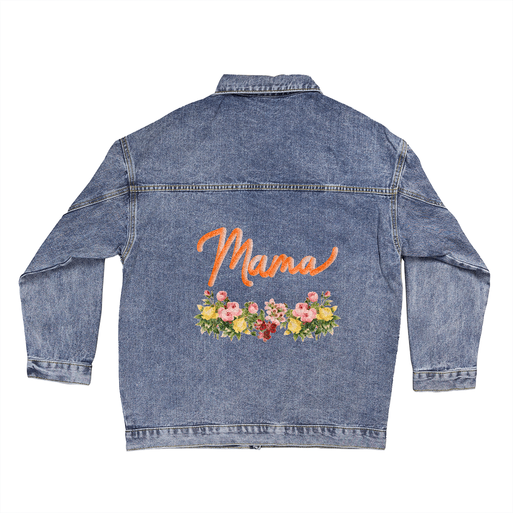 MAMA Floral Jean Jacket