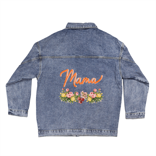 MAMA Floral Jean Jacket