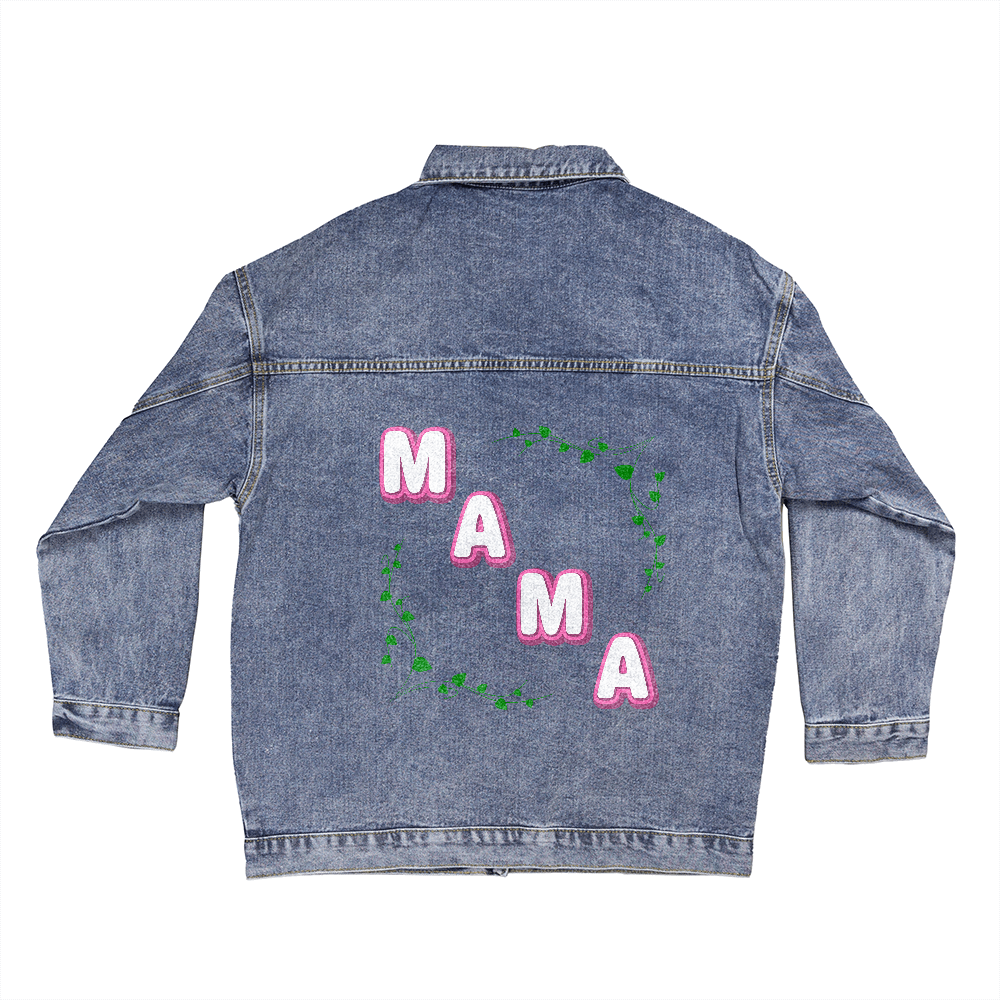Bubble Letter Mama Jean Jacket