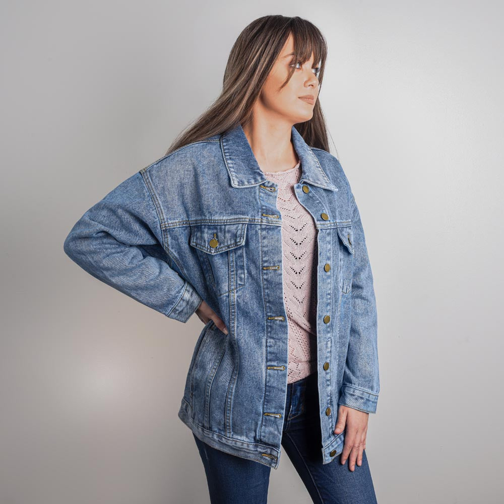 MAMA Floral Jean Jacket