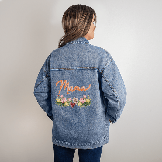 MAMA Floral Jean Jacket
