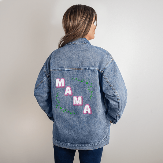 Bubble Letter Mama Jean Jacket