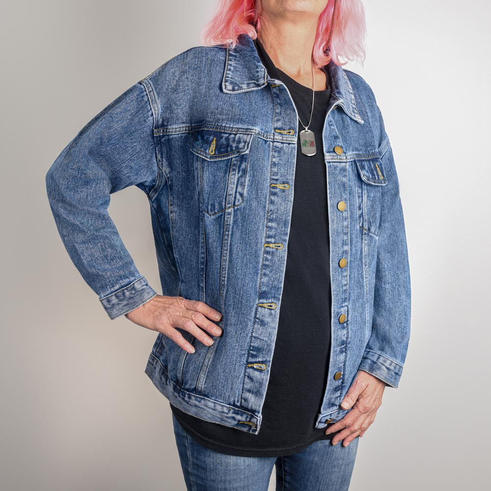 MAMA Floral Jean Jacket