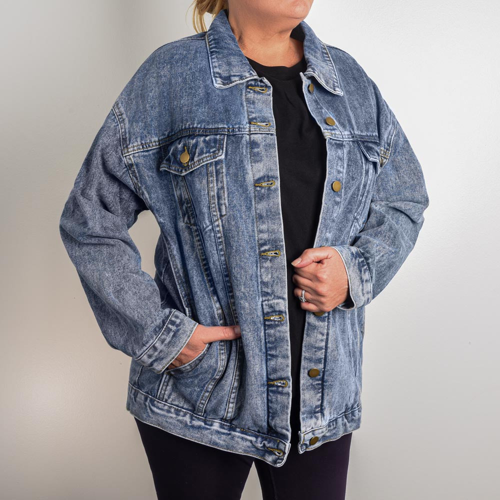 MAMA Floral Jean Jacket