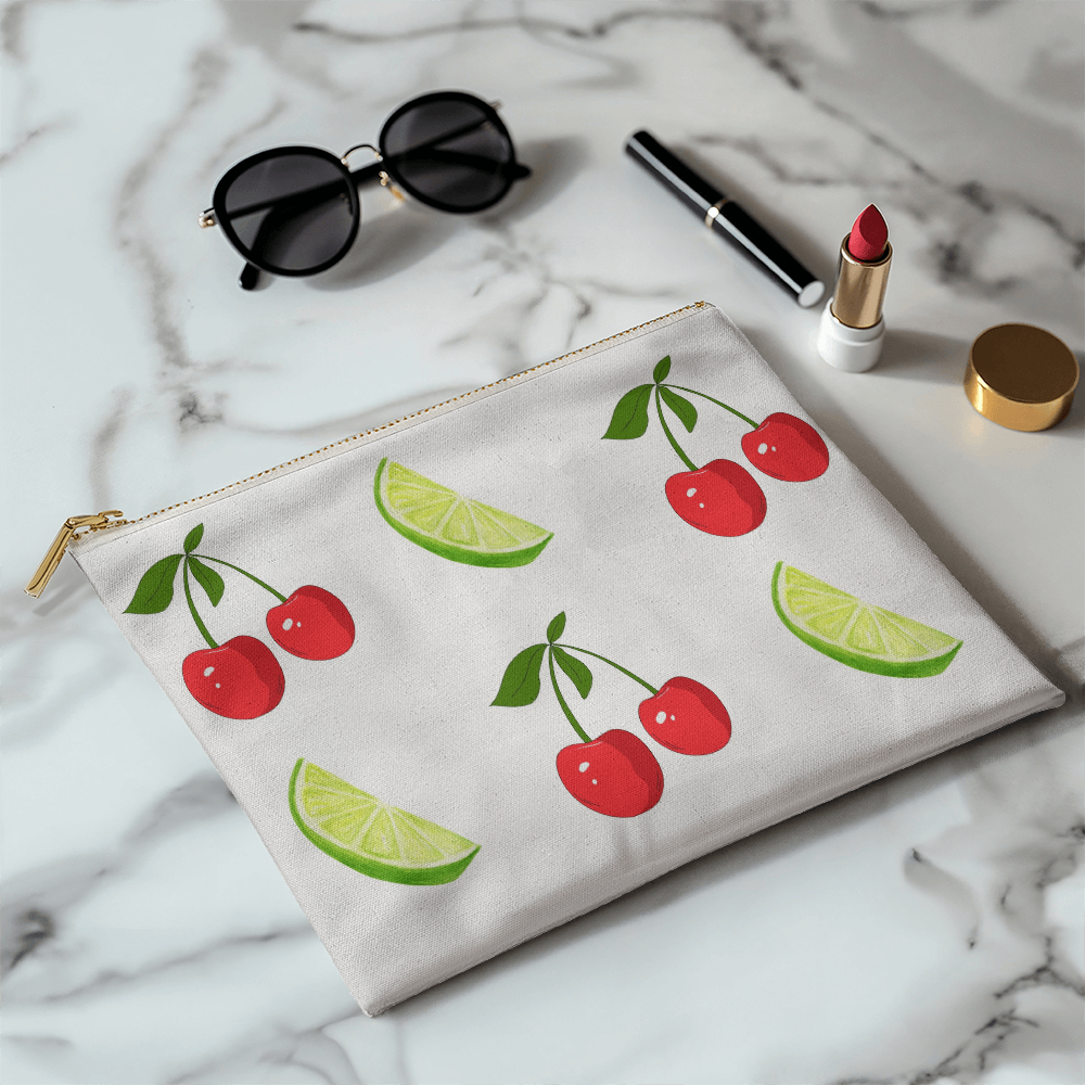 Large Cherry and Lime Pouch
