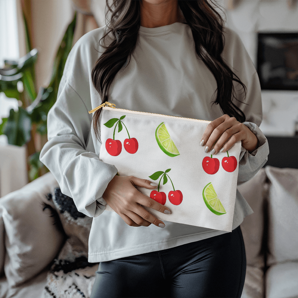 Large Cherry and Lime Pouch
