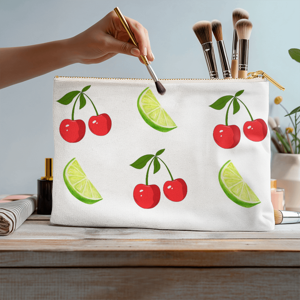 Large Cherry and Lime Pouch