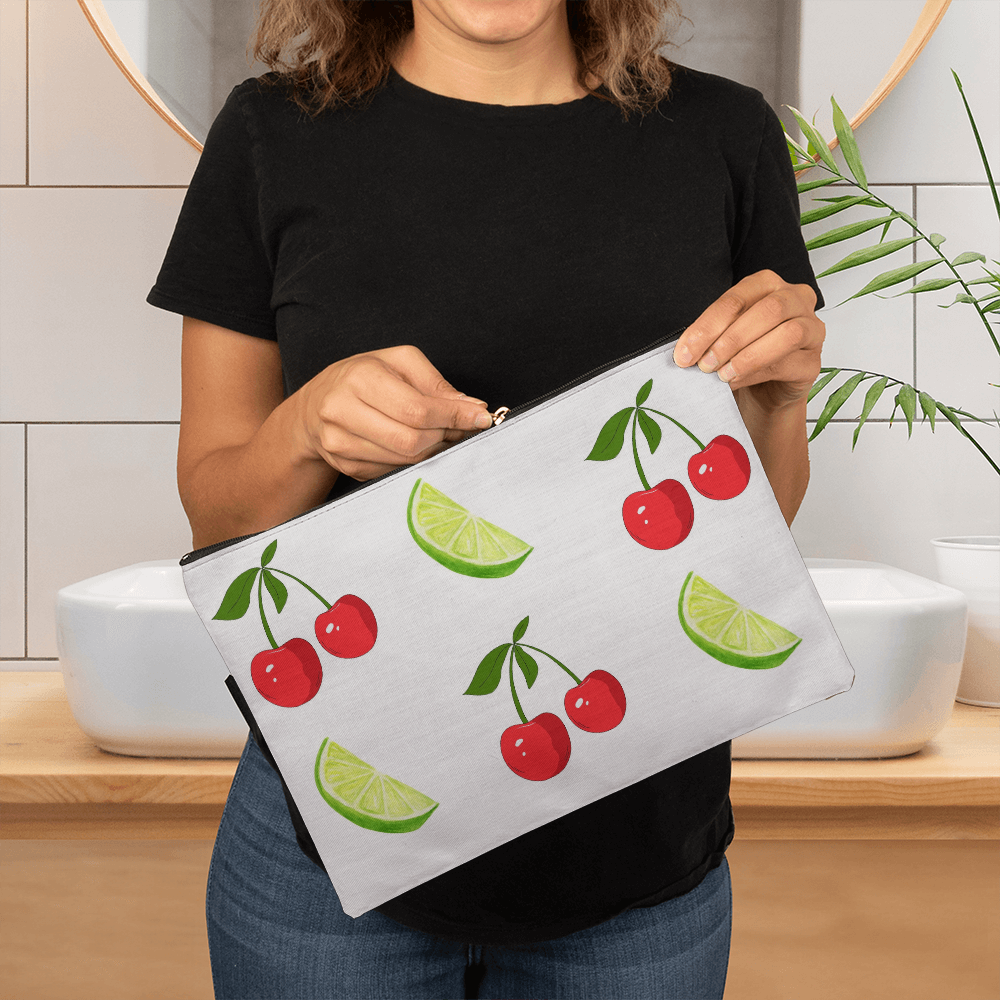 Large Cherry and Lime Pouch