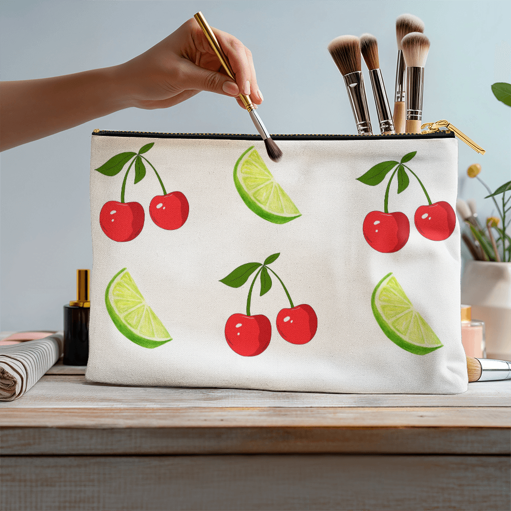 Large Cherry and Lime Pouch