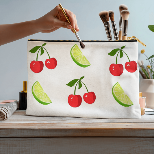 Large Cherry and Lime Pouch
