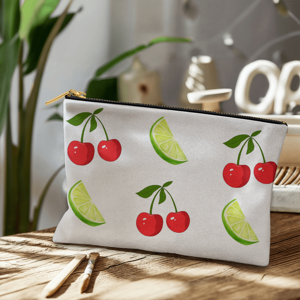 Large Cherry and Lime Pouch