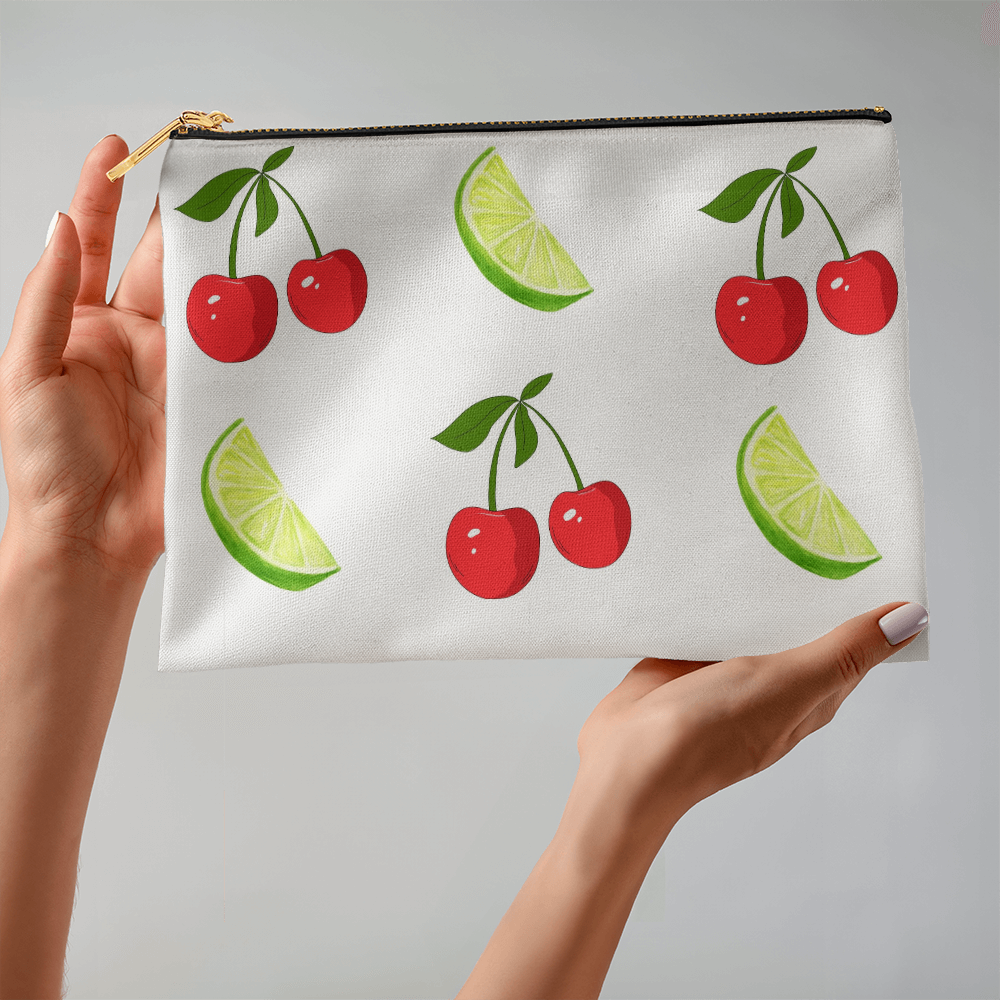 Large Cherry and Lime Pouch
