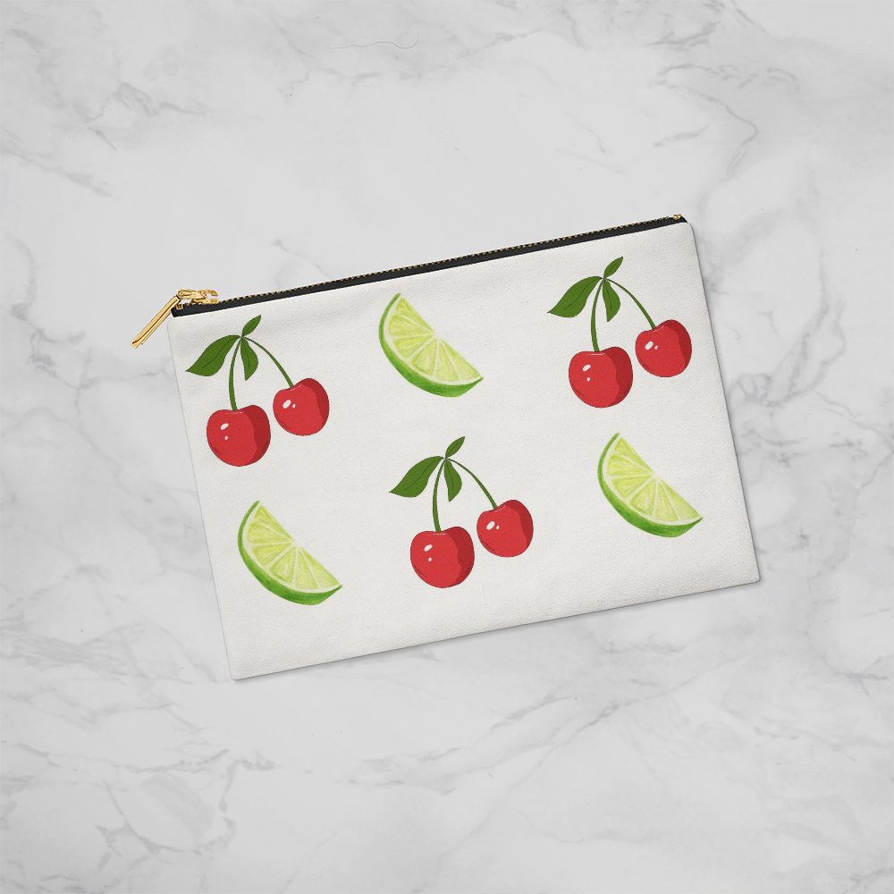 Small Cherry and Lime Pouch