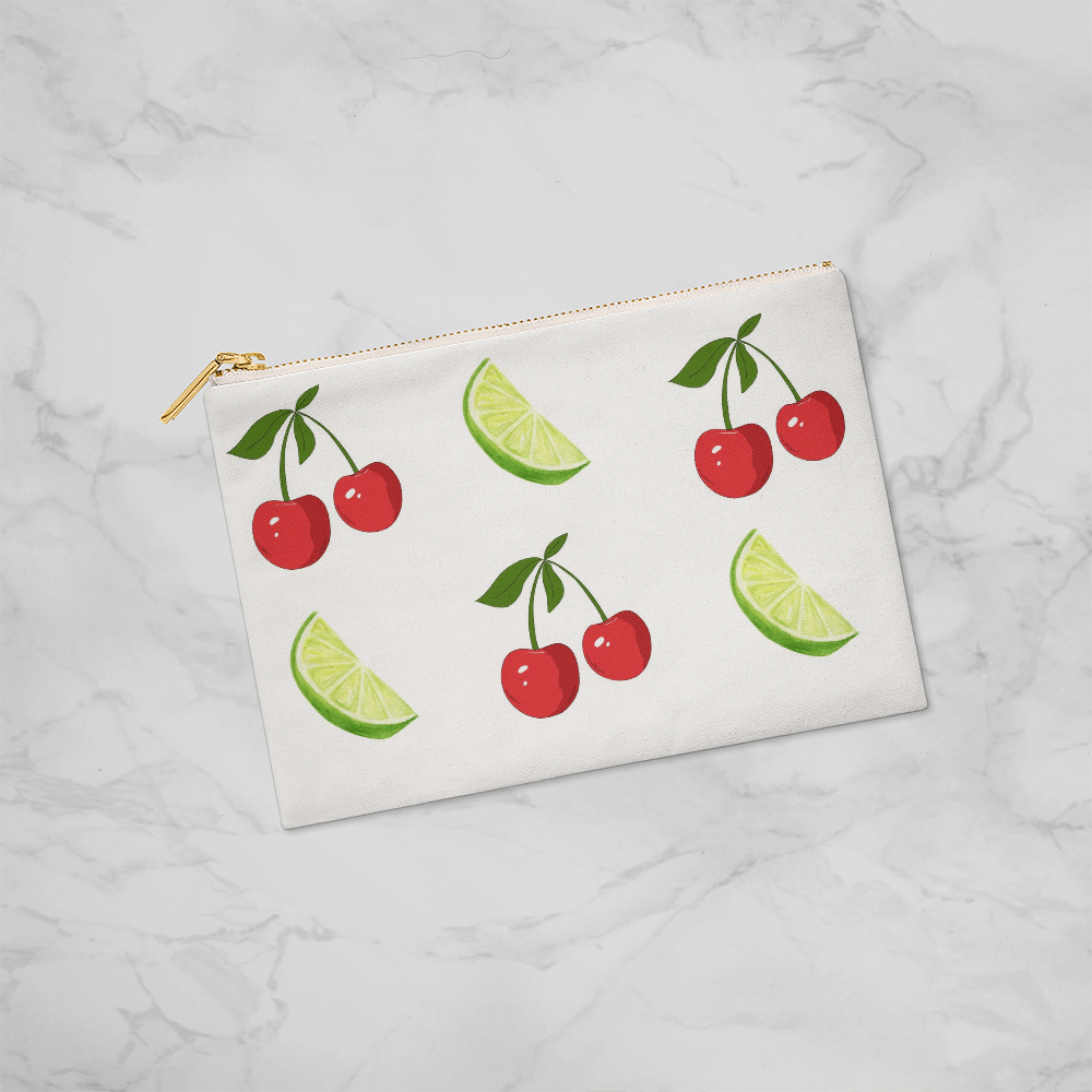 Small Cherry and Lime Pouch