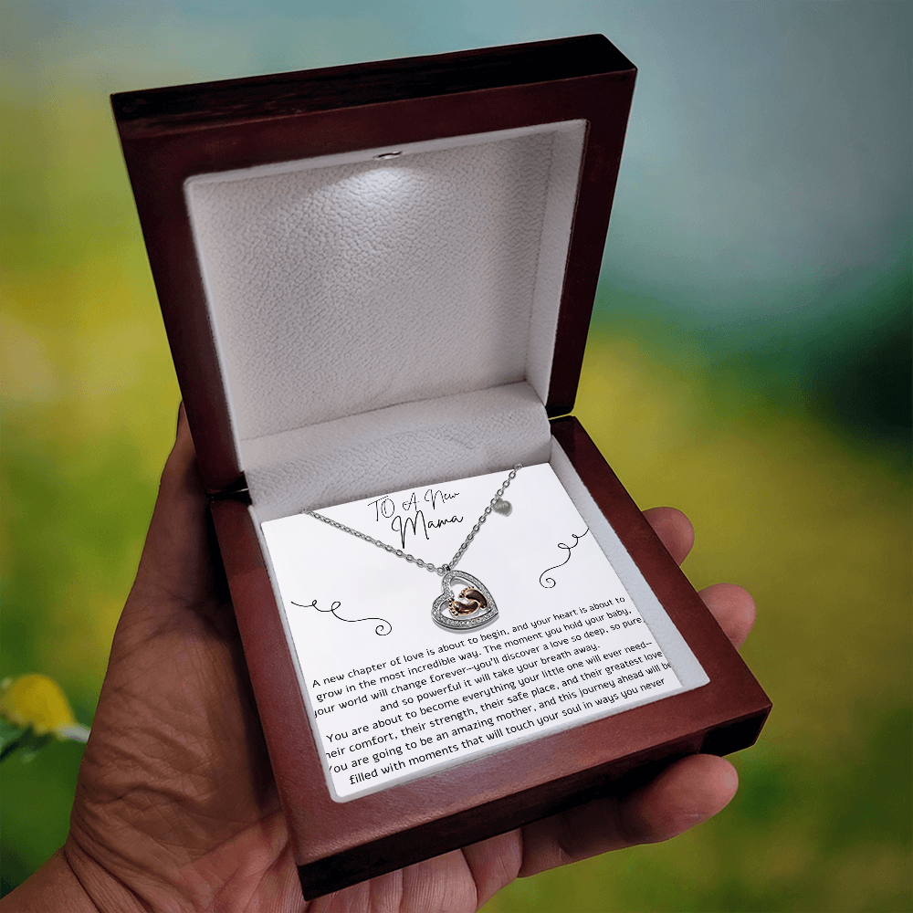 To A New Mama- Baby feet Necklace